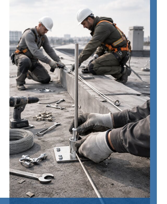 Монтаж молниезащиты на кровле в Арсеньеве цена от 25700 р. | ВЫСОТНИК-Рсн