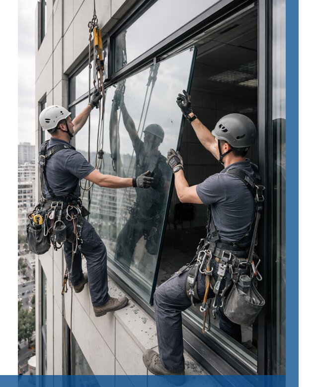 Замена стеклопакетов на высоте в Арсеньеве от 5654 р. | ВЫСОТНИК-Рсн