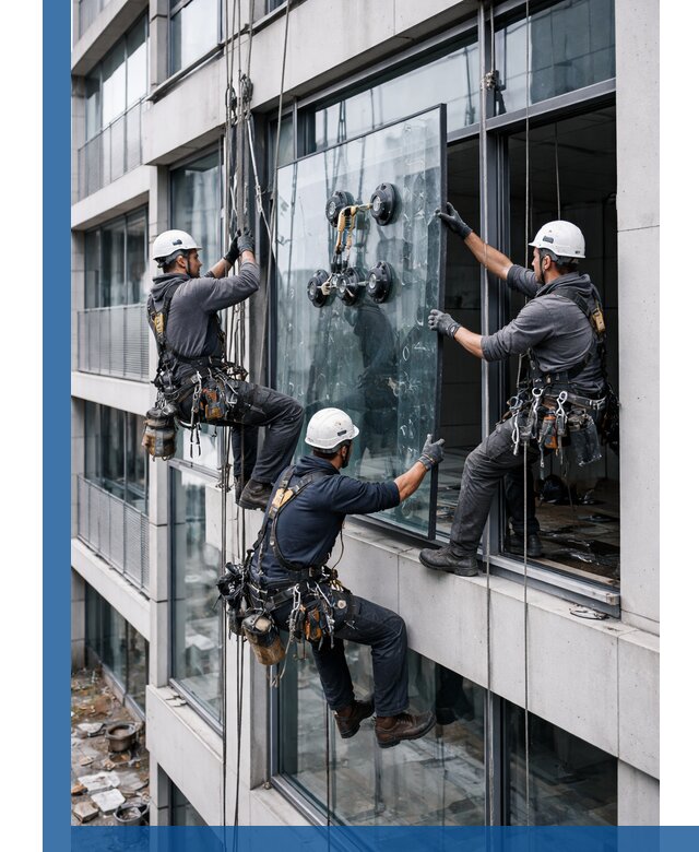 Фасадное остекление и монтаж витражей зданий в Арсеньеве под ключ