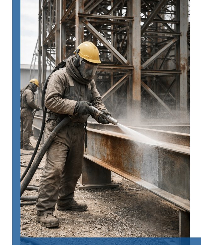 Пескоструйная очистка металлоконструкций в Арсеньеве промышленная