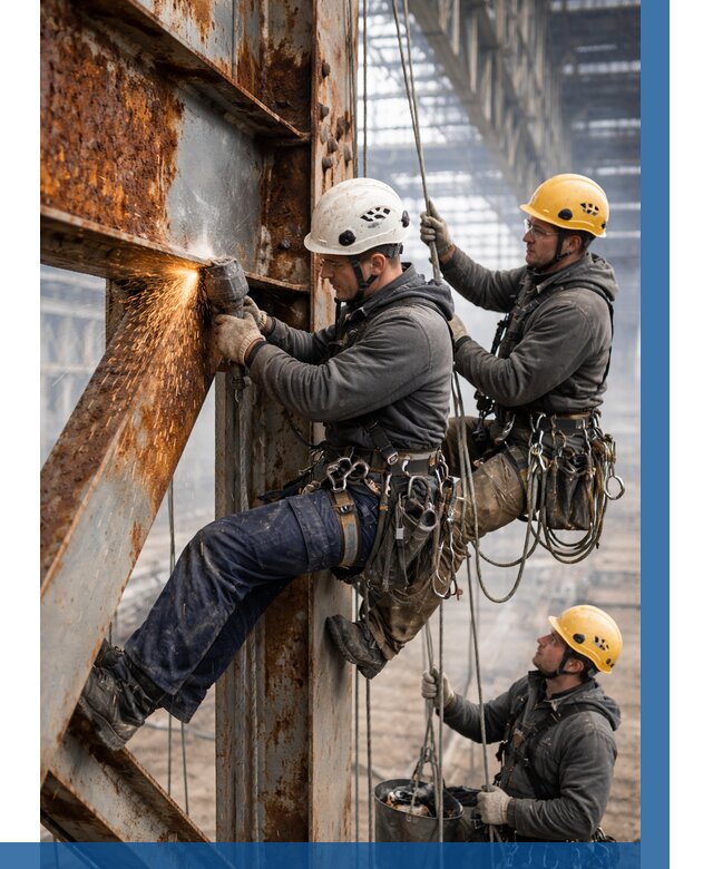 Зачистка металла от ржавчины в Арсеньеве от 360 р. | ВЫСОТНИК-Рсн