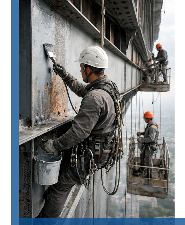 Покраска металлоконструкций на высоте в Арсеньеве профессионально