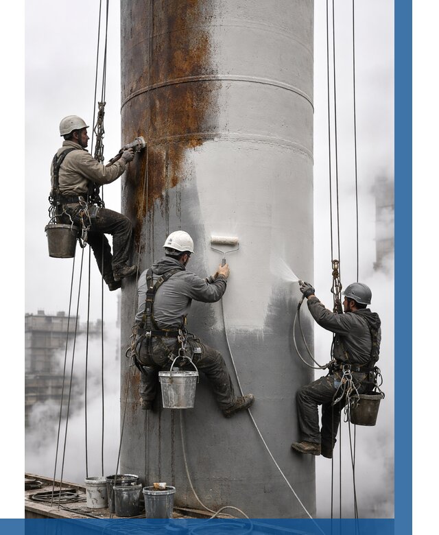 Покраска дымовых труб в Арсеньеве от 8738 р. | ВЫСОТНИК-Рсн