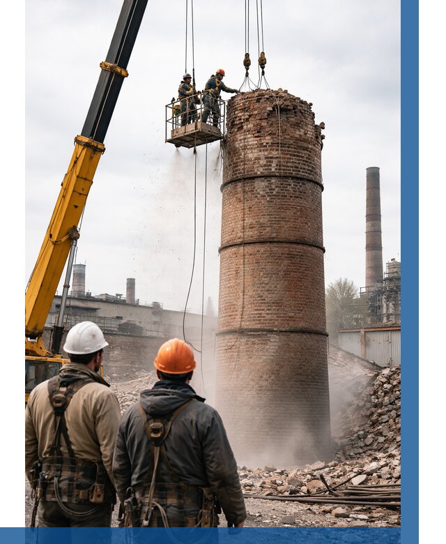 Демонтаж дымовой трубы в Арсеньеве от 92520 р. | ВЫСОТНИК-Рсн, смета