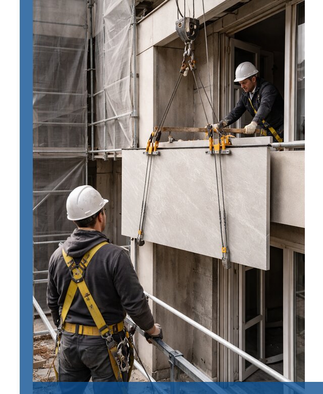 Подъем керамогранита на этаж в Арсеньеве грузчиками и техникой