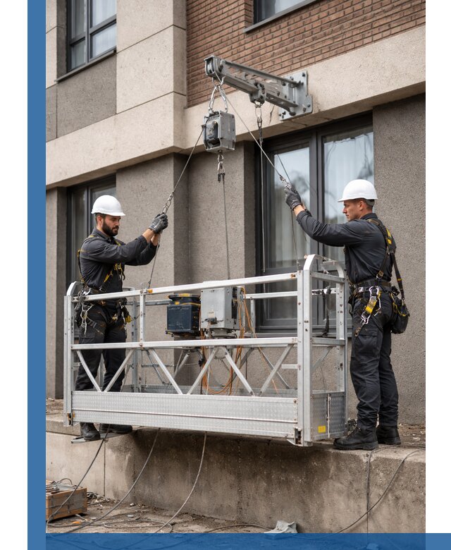 Монтаж и подъем фасадной люльки в Арсеньеве с гарантией безопасности