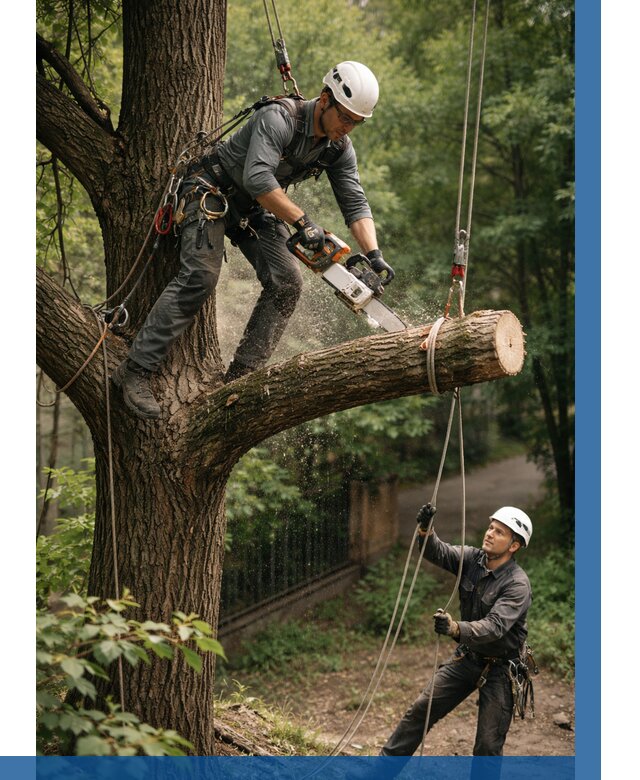 Спил деревьев альпинистами в Арсеньеве от 8224 р. | ВЫСОТНИК-Рсн
