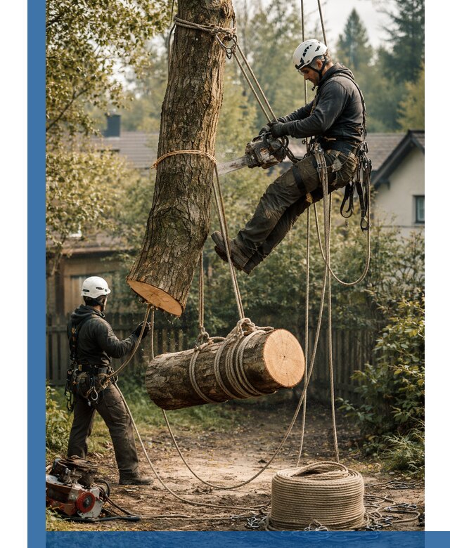 Валка деревьев частями в Арсеньеве, безопасно и аккуратно