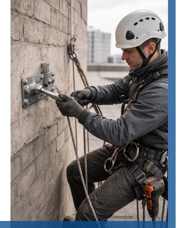 Установка анкерных точек в Арсеньеве от 3598 р. | ВЫСОТНИК-Рсн