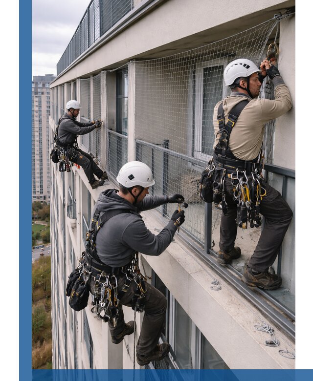 Профессиональный монтаж защитной сетки от птиц в Арсеньеве